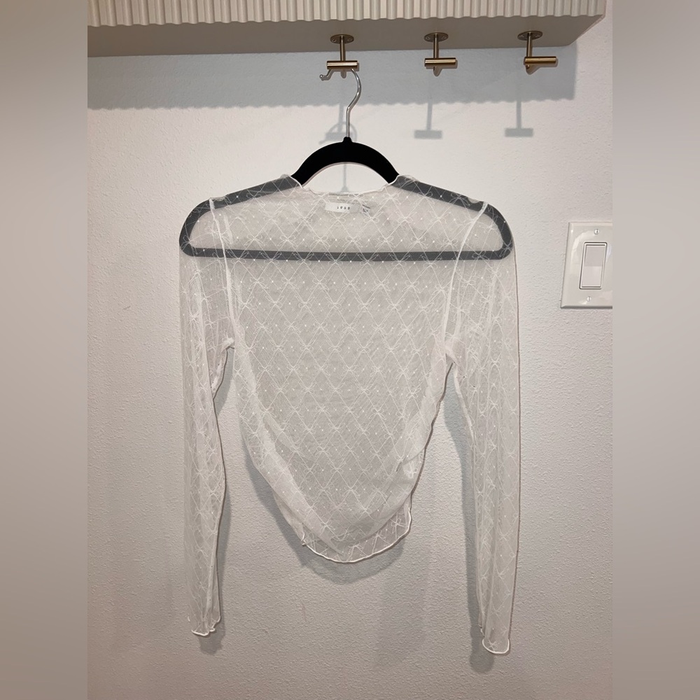 Bow Detail Mesh Top